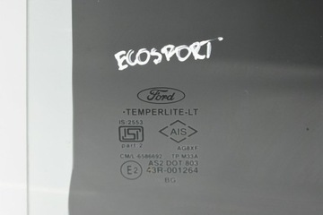 ОКНО ДВЕРИ ЛЕВОЕ ЗАДНЕЕ ТЕМНОЕ FORD ECOSPORT II 12-