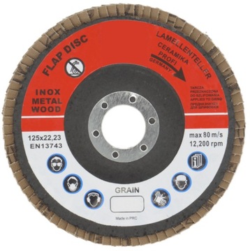 КЛАПАННЫЙ ДИСК ДЛЯ ШЛИФОВАНИЯ КЕРАМИКИ 125 мм P40