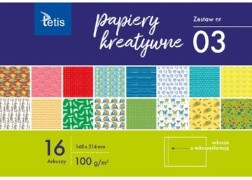Papier kreatywny A5 16 arkuszy Tetis KB029-03