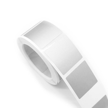 Zdrapki PREZENT ślub 25x25mm SREBRNE x1000 rolka