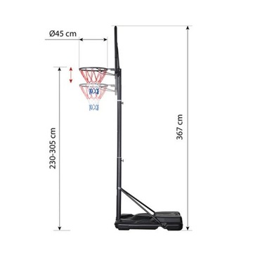 ZDKA21 БАСКЕТБОЛЬНАЯ КОРЗИНА регулируемая