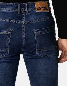 Spodnie Jeansowe Męskie Granatowe Texasy Dżinsy BIG MORE JEANS N27 W40 L32