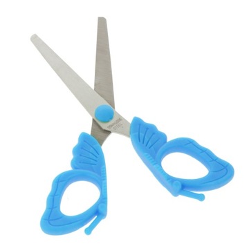 НОЖНИЦЫ-БАБОЧКИ ДЛЯ ДЕТЕЙ ШКОЛЬНЫЕ УНИВЕРСАЛЬНЫЕ ЗАГРУГЛЕННЫЕ НАКОНЕЧНИКИ COL