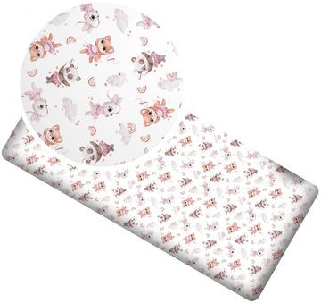 PRZEŚCIERADŁO 90X50 Z GUMKĄ DO KOŁYSKI ŁÓŻECZKA DOSTAWNEGO BAWEŁNA ATEST