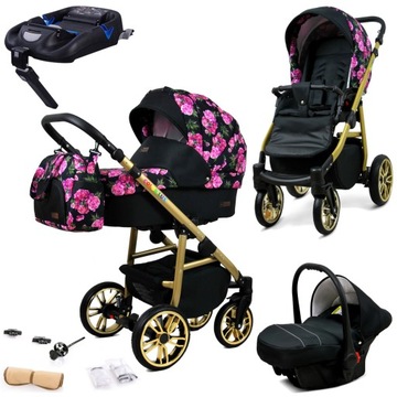 Wózek 4w1 dziecięcy BabyLux ColorLux + baza Isofix