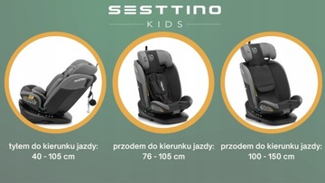 Автокресло ISOFIX 40–150 см Sesttino OCTAGON 0–36 кг SWIVEL I-SIZE