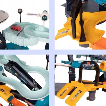 АВТОМОБИЛЬНАЯ ТРЕК ГОРКА парковка ЛИФТ ПРОСТРАНСТВЕННАЯ БАЗА СОУС НЛО 4 МАШИНЫ