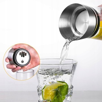 ГРАФИН ДЛЯ ВОДЫ 1Л С КРЫШКОЙ КУВШИН ДЛЯ НАПИТКОВ ВОДА СОК ЛИМОНАД МОЛОКО