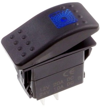 Przełącznik Carling ON-OFF 2-poz 3-pin niebieski