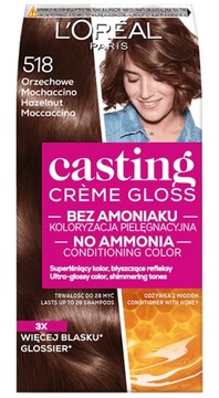 L'Oreal Paris farba do włosów Casting Creme Gloss 518 Orzechowe Mochaccino