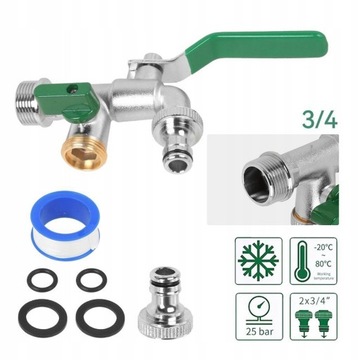 СЛИВНОЙ КРАН, РОЖАЕВОЙ И МОРОЗОСТОЙКИЙ, ДЛЯ РЕЗЕРВУАРА ДЛЯ ВОДЫ, кран IBC 3/4