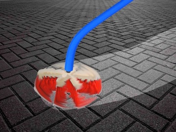 ТУРБОЗМИОТ - измельчитель сорняков для брусчатки - с приводом от отвертки