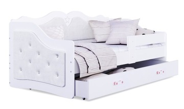 Łóżko tapicerowane 180x80 szuflada + materac LILI