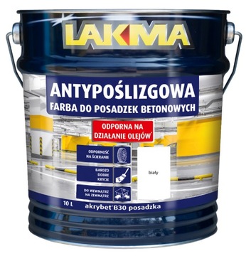 LAKMA AKRYBET B30 Farba do Betonu Posadzki Betonowej Akrylowa Mat Biel 10L