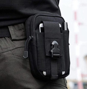 SASZETKA NERKA WOJSKOWA TAKTYCZNA CZARNA DO PASA