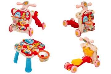 ИНТЕРАКТИВНЫЙ СТОЛ BIKE PUSH RIDER 4В1 РОЗОВЫЙ