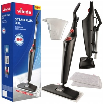 VILEDA MOP PAROWY STEAM PLUS XXL ELEKTRYCZNY NAKŁADKI ZESTAW XXL WKŁADY