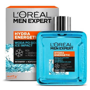 Лореальные мужские экспертные воды после бритья Hydra Energetic