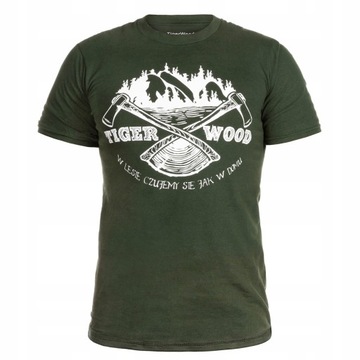 Koszulka T-Shirt TigerWood Two Axes Green S