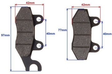 ЗАДНИЕ ТОРМОЗНЫЕ КОЛОДКИ Quad ATV DAELIM ET 250cc