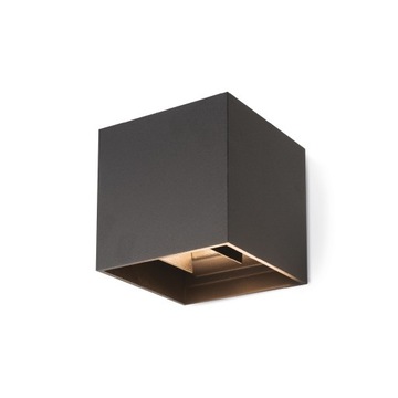 Kinkiet ścienny dwustronny LED RIKO 2x4W barwa ciepła CZARNY lampa ogrodowa