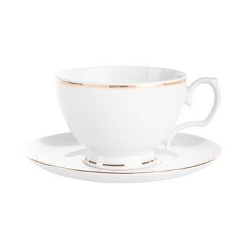 Filiżanka ze spodkiem do kawy porcelana MariaPaula Gold 350 ml