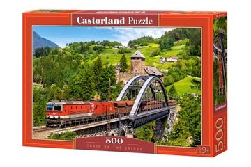 PUZZLE 500EL. POCIĄG LOKOMOTYWA MOST GÓRY CASTORLA