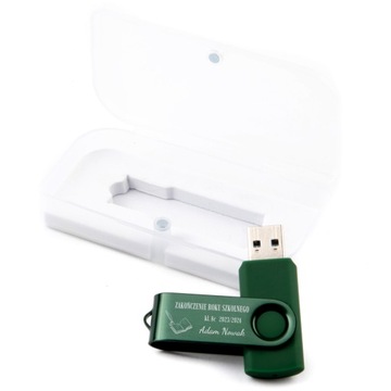 ПОДАРОЧНЫЙ Флеш-накопитель с ГРАВИРОВКОЙ, 32 ГБ, USB 2.0 + КОРОБКА НА КОНЕЦ ГОДА для СТУДЕНТА