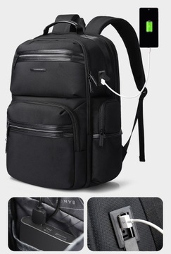 Рюкзак Bange BG-2601 для ноутбука 17,3 см с USB, три отделения, очень вместительный