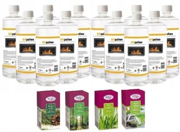 ZESTAW 12L BIOPALIWO bioetanol płyn paliwo biokominka + 4 olejki eteryczne