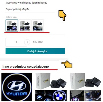 POWITALNE LOGO LED PROJEKTOR FIAT DO WSZYTSKICH MODELI + GRATIS BATERIE