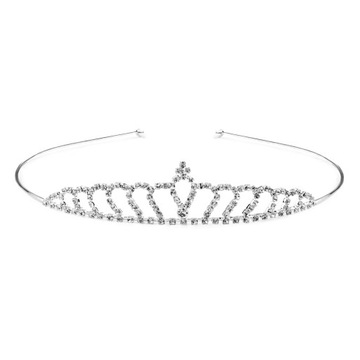 DIADEM SREBRNY TIARA BALETOWA KORONA DO WŁOSÓW