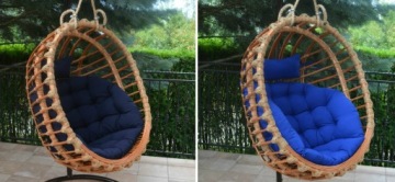Плетеные качели Подвесное кресло Овал + подушка