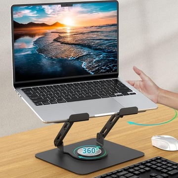 ПОРТАТИВНАЯ ПОДСТАВКА ДЛЯ НОУТБУКА, РЕГУЛИРУЕМАЯ, ВРАЩАЮЩАЯСЯ НА 360°, СКЛАДНОЙ СТОЛИК