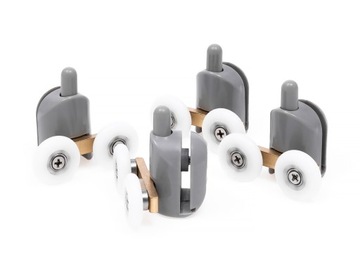 KÓŁKA PODWÓJNE ROLKI ROLKA DO KABINY PRYSZNICOWEJ WÓZKI ZESTAW KOMPLET 23MM