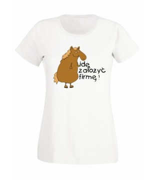KOSZULKA T-shirt KOŃ KONIK JAZDA WZORY PROMOCJA