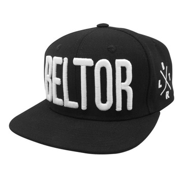 BELTOR CZAPKA Z DASZKIEM SNAPBACK SIGNED BLACK CZARNY HAFT LOGO WEŁNA
