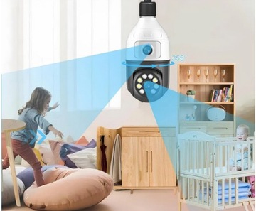 ВРАЩАЮЩАЯся Wi-Fi IP-камера с круговым обзором в лампе E27 FULL HD V380