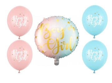 Zestaw Balony na Baby Shower 5 sztuk Dekoracje