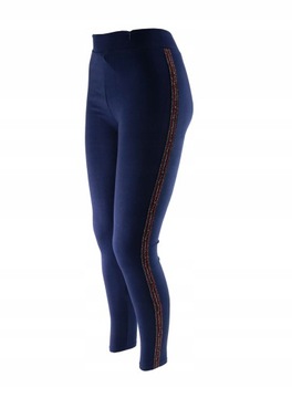 SPODNIE LEGINSY LAMPASY r.S/M 632 granatowe
