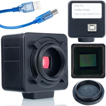 KAMERA MIKROSKOPOWA DO MIKROSKOPU ROSFIX CRUX PRO5MP USB MIKROSKOP C-MOUNT