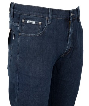 Spodnie ocieplane jeansy W38 dżinsy ELASTYCZNE