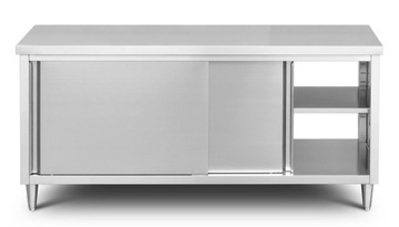 STÓŁ ROBOCZY SZAFKA PRZELOTOWA WYSPA INOX 180cm FV