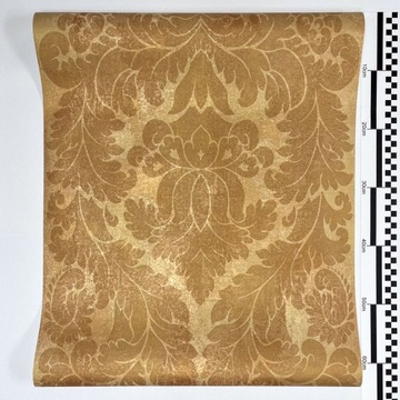 ВАЛЕНЫЕ ЗОЛОТО-КОРИЧНЕВЫЕ ОБОИ GLAMOUR PALACE DAMASK STYLE 14503