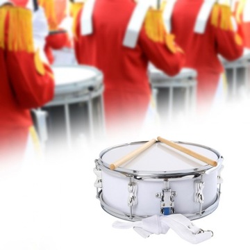 13-calowy werbel przenośne instrumenty muzyczne dla dzieci i młodzieży, białe