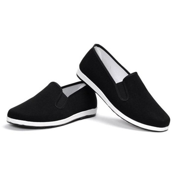 Męskie chińskie tradycyjne buty do sztuk walki Tai Chi Kung Fu Cloth Black 43