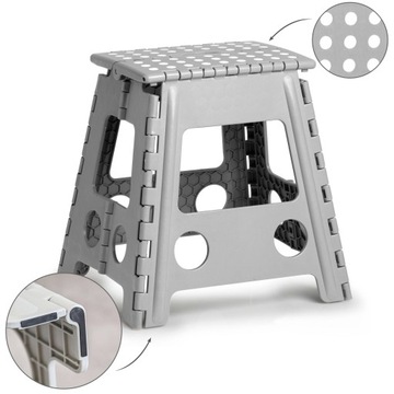 ПРОТИВОСКОЛЬЖАЮЩИЙ СКЛАДНОЙ ТАБУРАТ 38x39 СЕРЫЙ