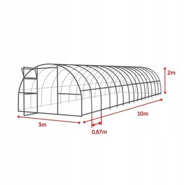 Садовая теплица STRONG 3х10м поликарбонат 6мм 20х40мм
