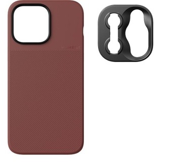 Etui iPhone 14 PRO MAX MOMENT RED + adapter do obiektywów T-Series