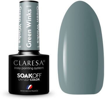 Claresa lakier hybrydowy GREEN WINKS 1 5g